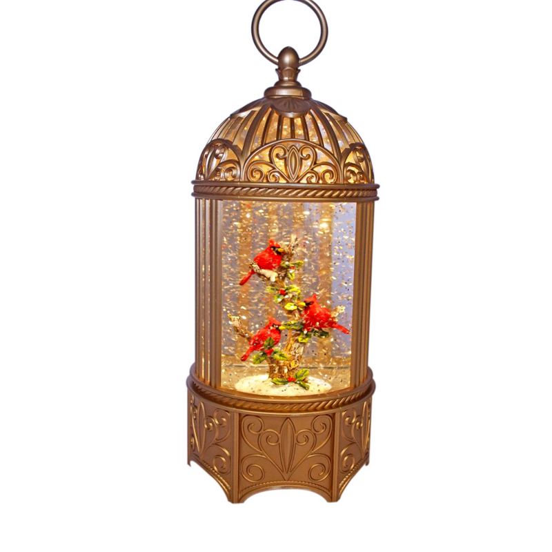 Bird Cage Lantern Round Pale Gold