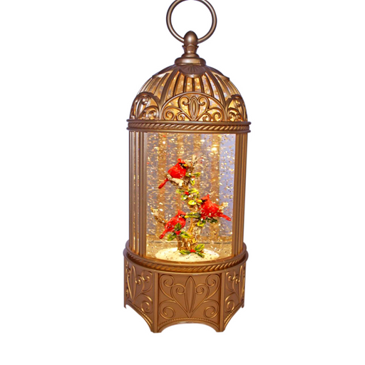 Bird Cage Lantern Round Pale Gold