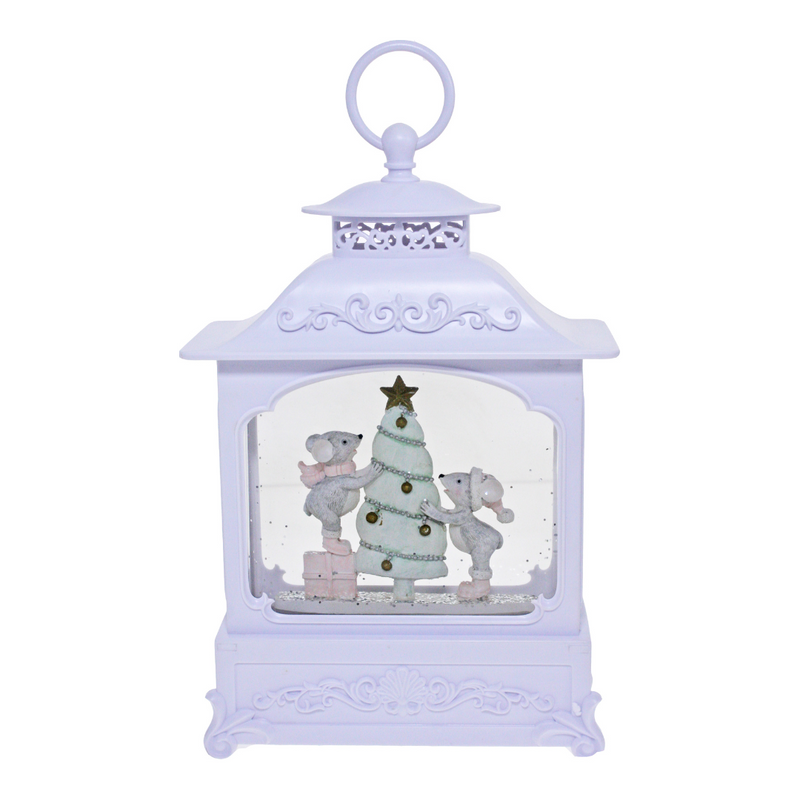 LED Mice/Tree Lantern Rectangle White