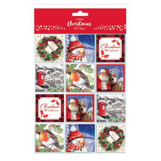 Christmas Gift Tag Traditional Pack of 24