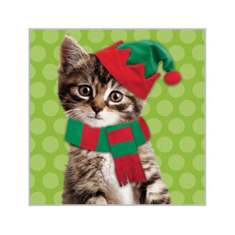 Diamond Art Christmas Cat 30x30cm
