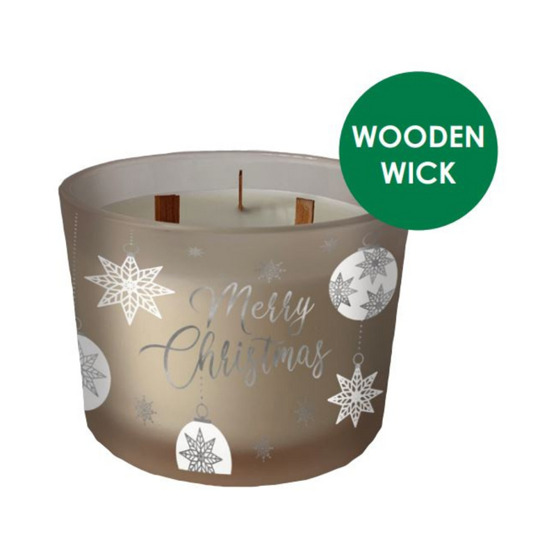 Frosted Glass Scented Candle White