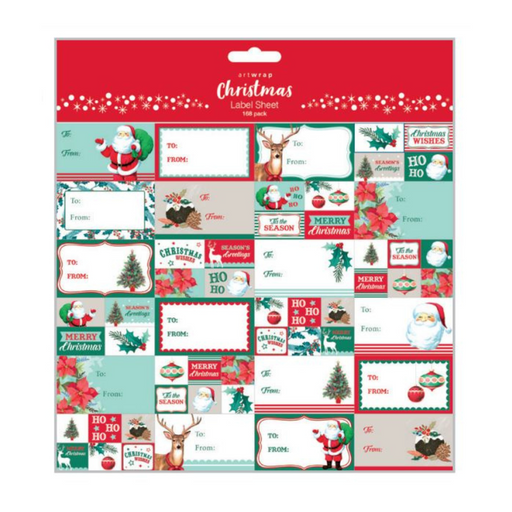 Christmas Label Sheets Traditional 168pcs