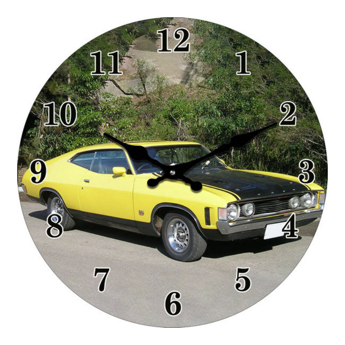 Yellow Ford GT Clock 30cm