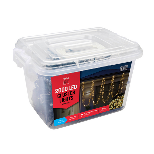 Cluster LED Lights Warm White 2000 Lights