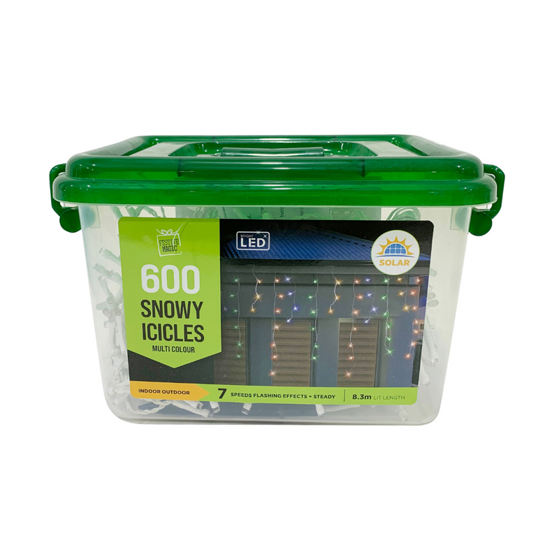Ronis 600 LED Solar Snowing Icicles Multicolour