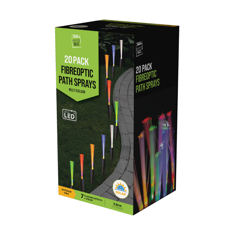 Solar LED Garden Sprays Path Lights Multicoloured 20pcs