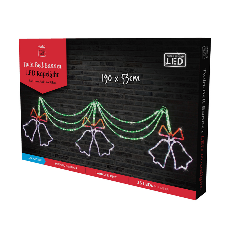 Twin Bell Banner LED Ropelight