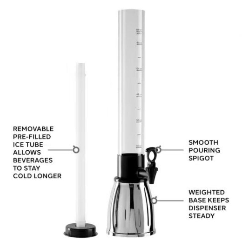 Beer and Beverage Tower Dispenser 2.83L