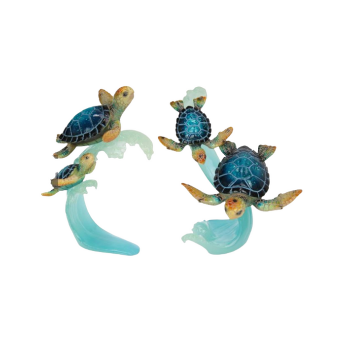 Turtle Clear Blue Wave With Twin Turtles