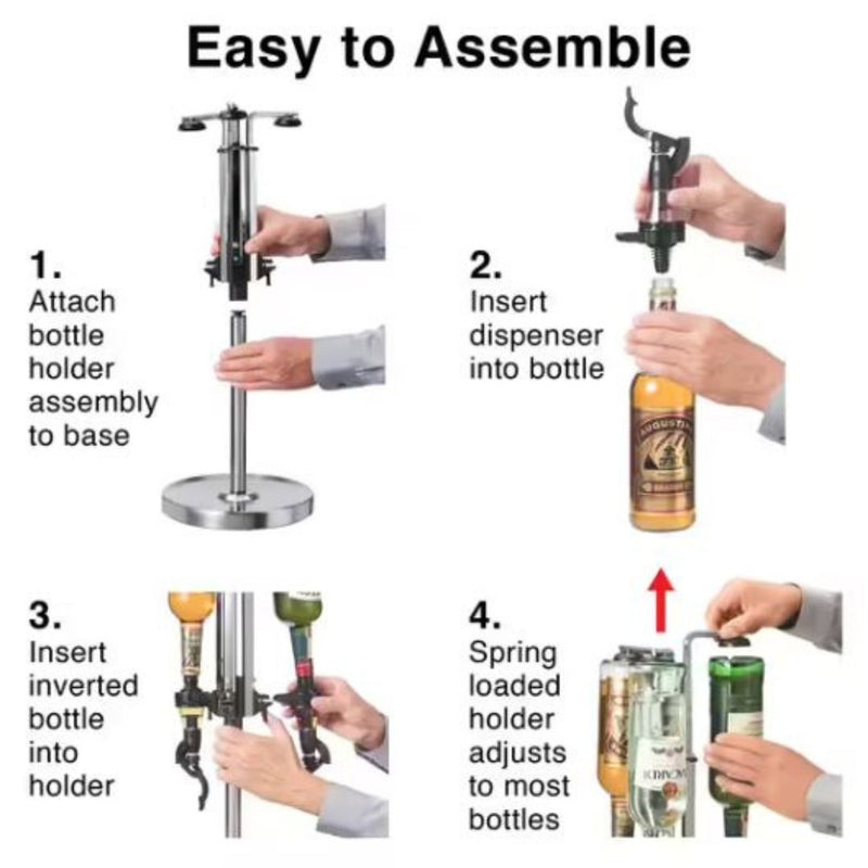 Pro 3 Bottle Revolving Liquor Dispenser 