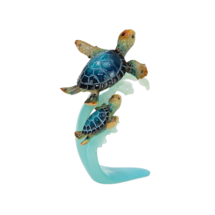 Turtle Clear Blue Wave With Twin Turtles