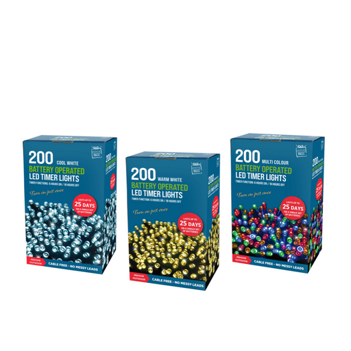 Battery Operated LED Timer 200 Lights