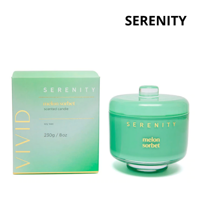 Serenity Glass Candle in Gift Box 8oz - Melon Sorbet
