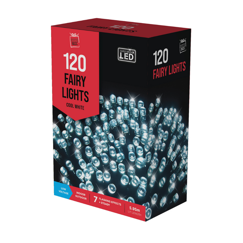 Fairy Lights Flashing LED Warm White 120 Lights