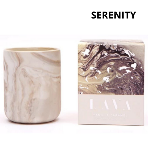 Serenity Lava Marble Mini Jar 130g - Vanilla Caramel