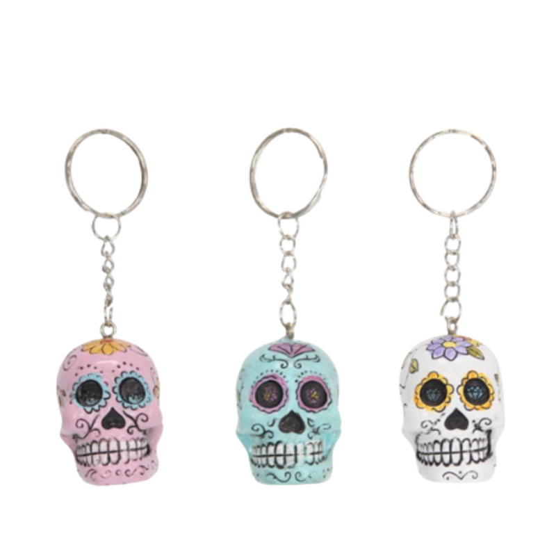 Ronis Candy Skull Key Ring Assorted