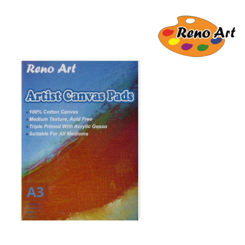 Canvas Pad A3 10 sheets canvas paper for acrylic painting, mixed media and art practice
