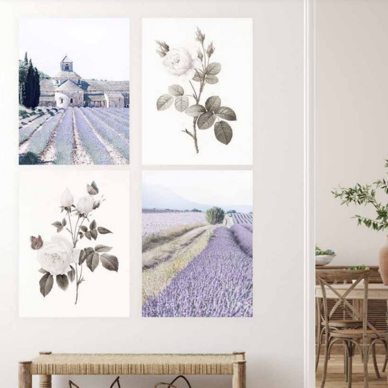 Canvas Sapphire Blooms 60x80cm assorted floral canvas wall art with sapphire blue tones for modern home décor