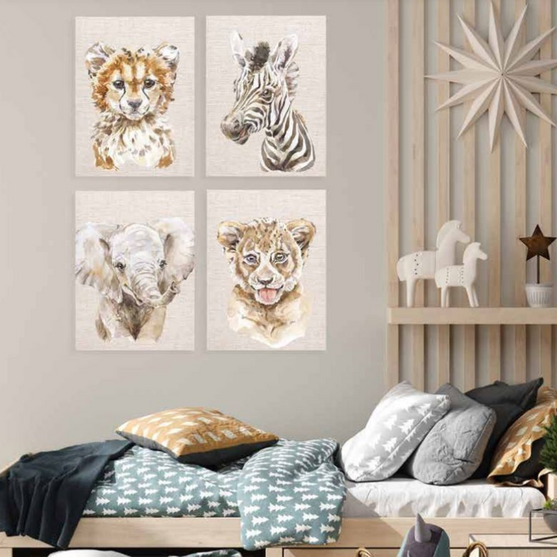 Ronis Canvas Savanna Babies 30x40cm Assorted