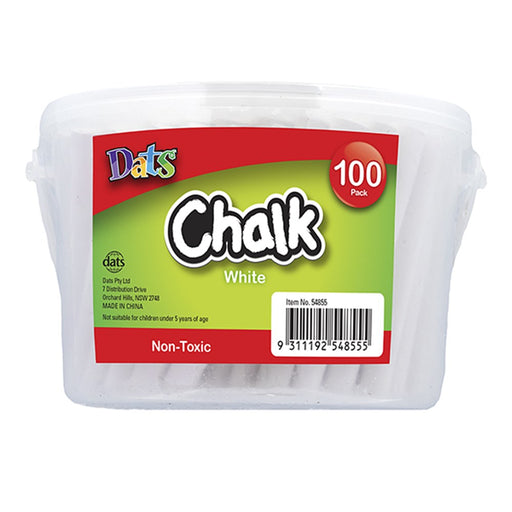 White chalk 100 pack in bucket for classroom blackboard chalkboard writing and menus
