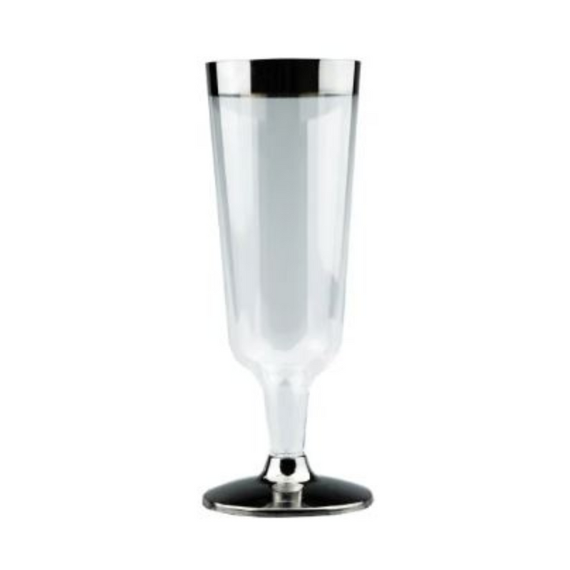 Ronis Champagne Glass With Silver Rim 150ml