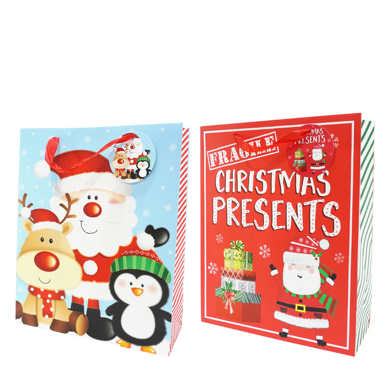 Ronis Character Glitter Gift Bag Large 2 Asstd