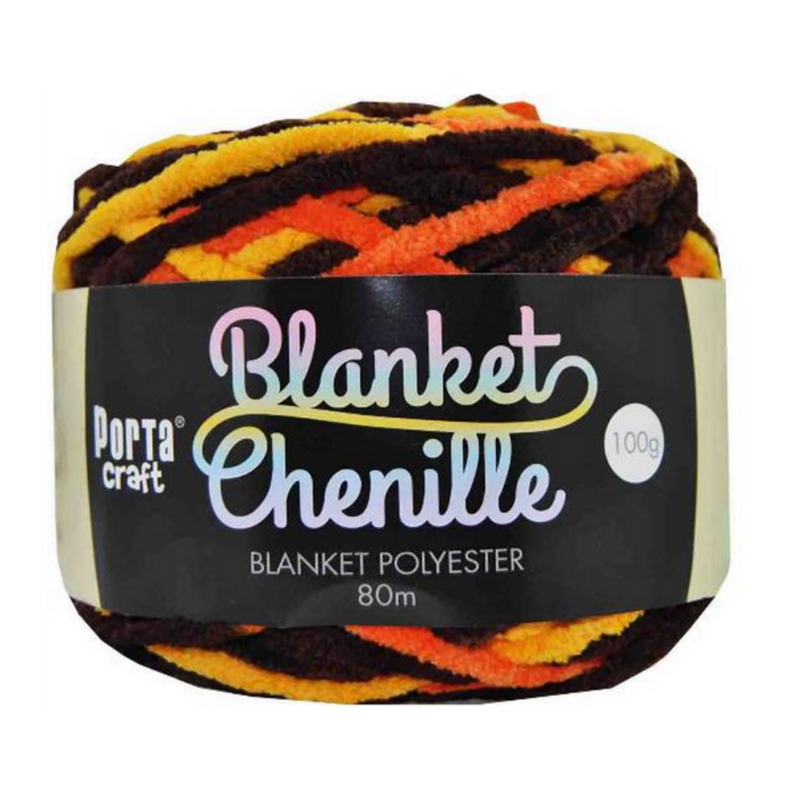 Ronis Chenille Blanket Yarn 100g 80m Multi Earth Worms