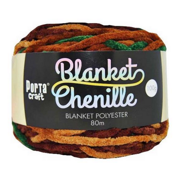 Ronis Chenille Blanket Yarn 100g 80m Multi Earth