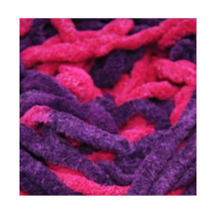 Ronis Chenille Blanket Yarn 100g 80m Multi Magenta