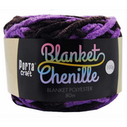 Ronis Chenille Blanket Yarn 100g 80m Multi Purple Sleepy Sky