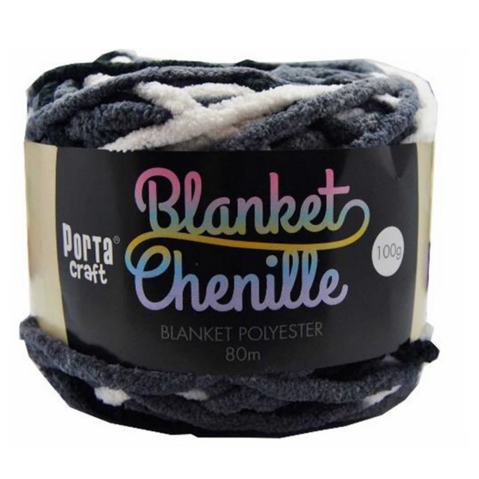Ronis Chenille Blanket Yarn 100g 80m Multi Silver Camo