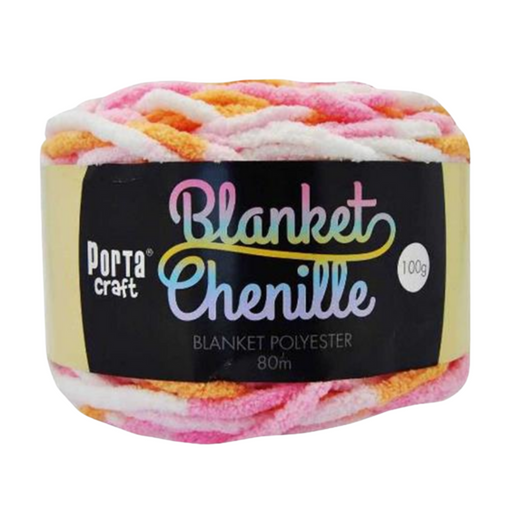 Ronis Chenille Blanket Yarn 100g 80m Multi Toasted Marshmallow