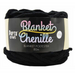 Ronis Chenille Blanket Yarn Solid 01 100g 80m Black
