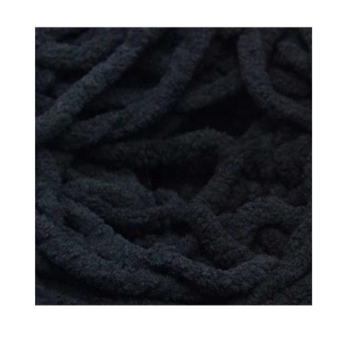 Ronis Chenille Blanket Yarn Solid 01 100g 80m Black