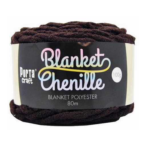 Ronis Chenille Blanket Yarn Solid 02 100g 80m Chocolate