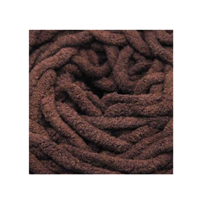 Ronis Chenille Blanket Yarn Solid 02 100g 80m Chocolate
