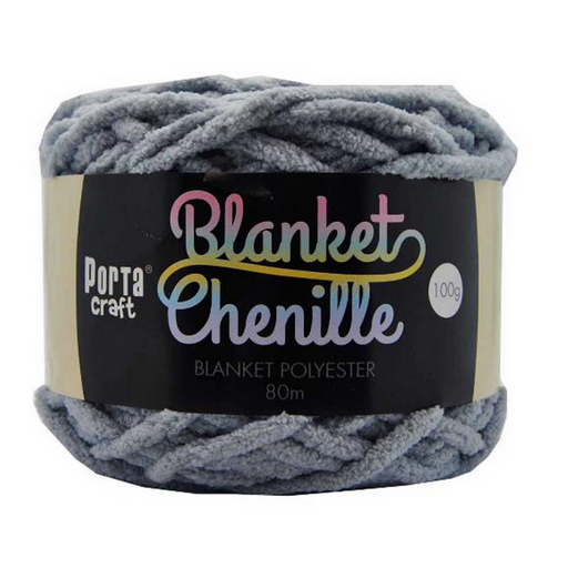 Ronis Chenille Blanket Yarn Solid 04 100g 80m Grey