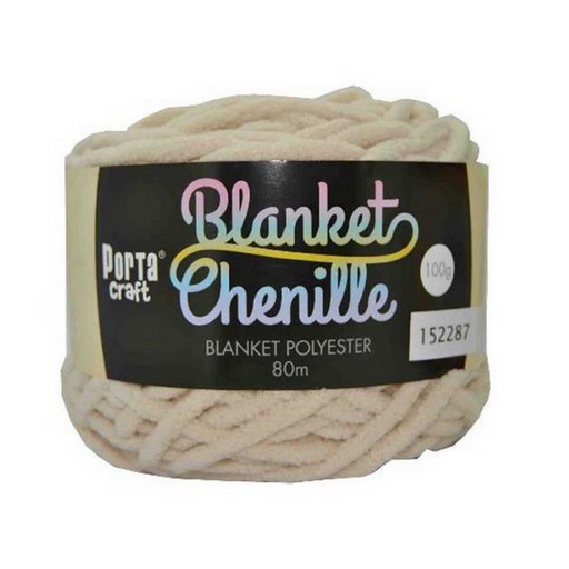 Ronis Chenille Blanket Yarn Solid 07 100g 80m Ivory