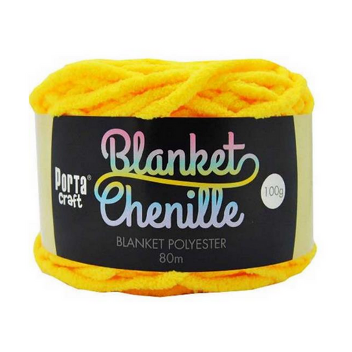 Ronis Chenille Blanket Yarn Solid 08 100g 80m Lemon
