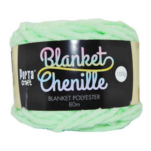 Ronis Chenille Blanket Yarn Solid 09 100g 80m Mint