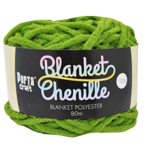 Ronis Chenille Blanket Yarn Solid 10 100g 80m Shamrock