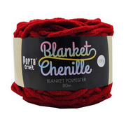 Ronis Chenille Blanket Yarn Solid 21 100g 80m Crimson