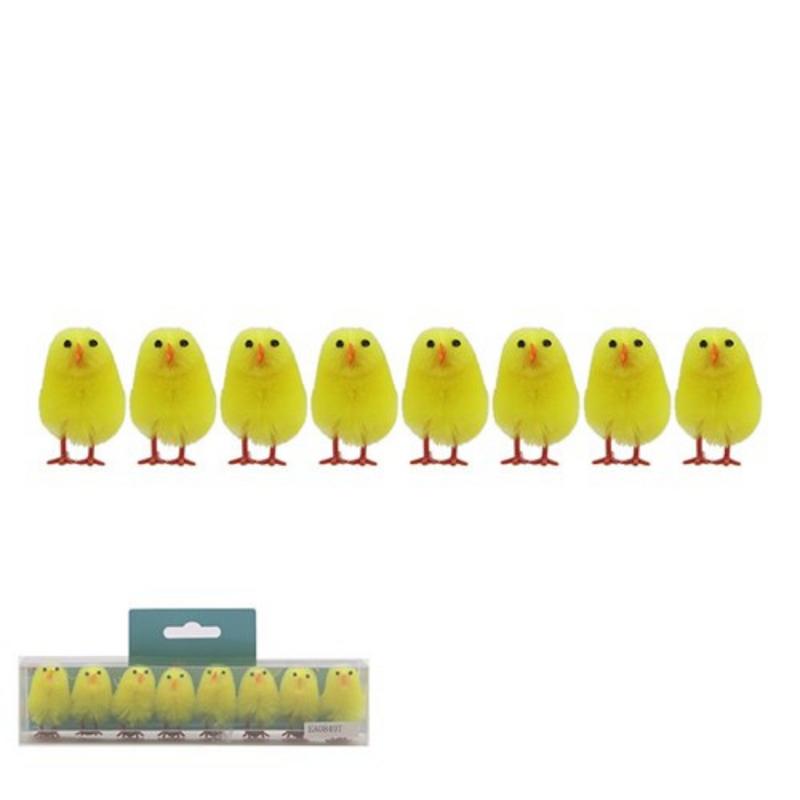 Ronis Chenille Chicks 3.5cm 8pk