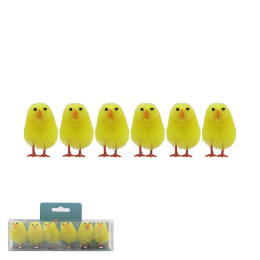 Ronis Chenille Chicks 4.5cm 6pk