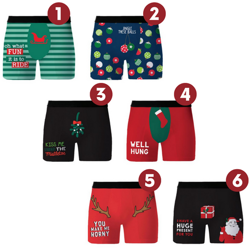 Ronis Christmas Boxer Shorts XL 6 Asstd