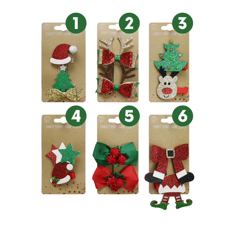 Ronis Christmas Hairclip Pack 6 Asstd