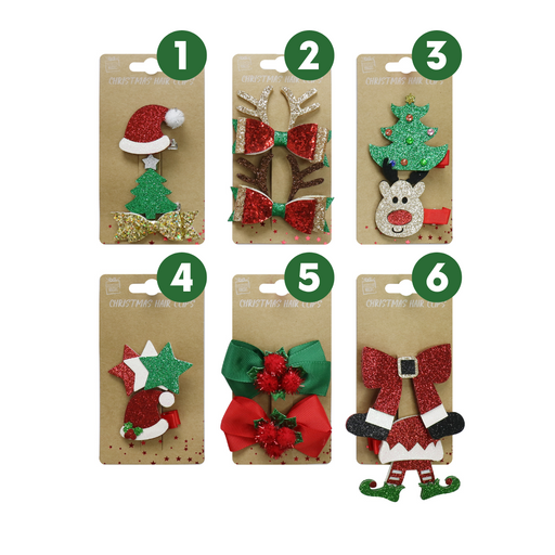 Ronis Christmas Hairclip Pack 6 Asstd