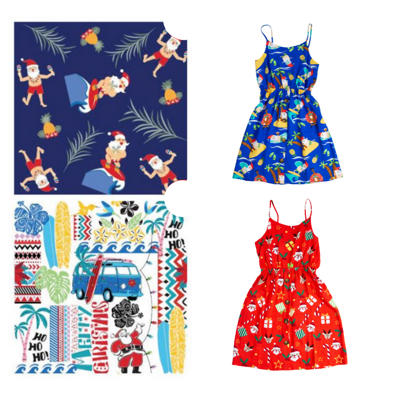 Ronis Christmas Hawaiian Dress Ladies 4 Asstd