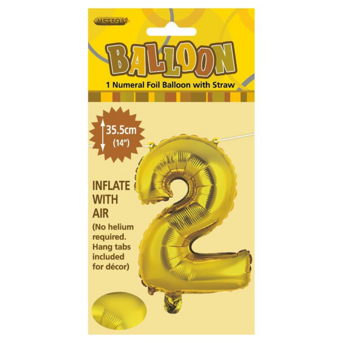Ronis Numeral Foil Balloon 35cm Gold - 2